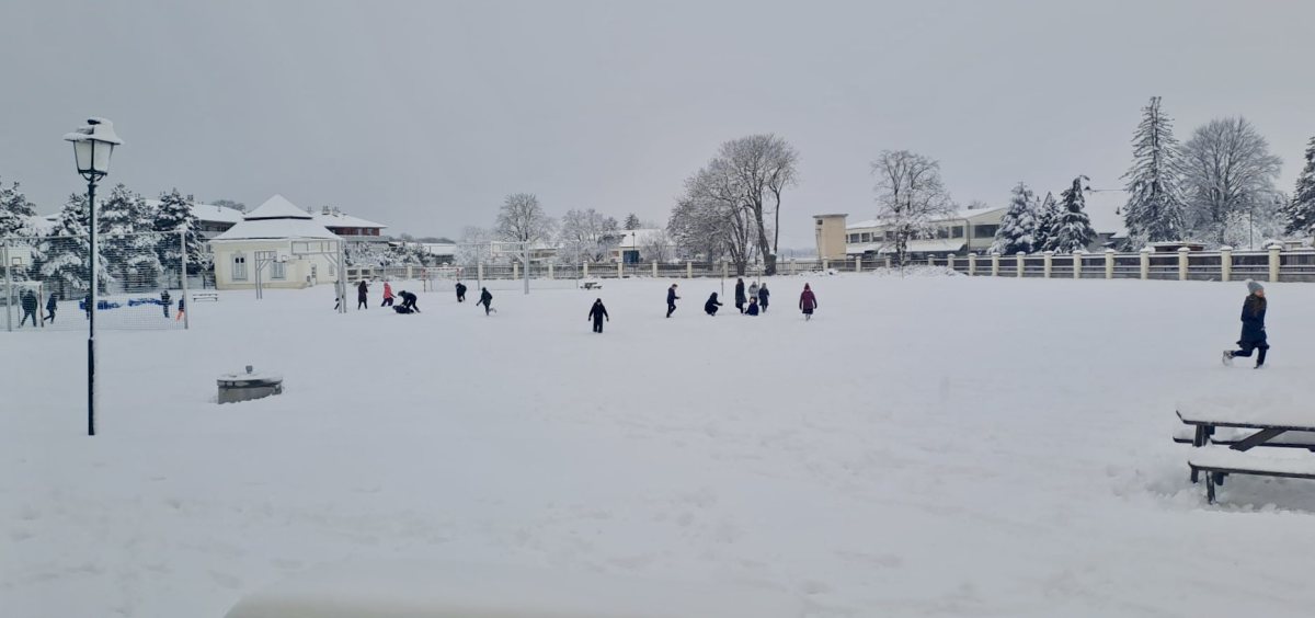 Winter am Schulgelände